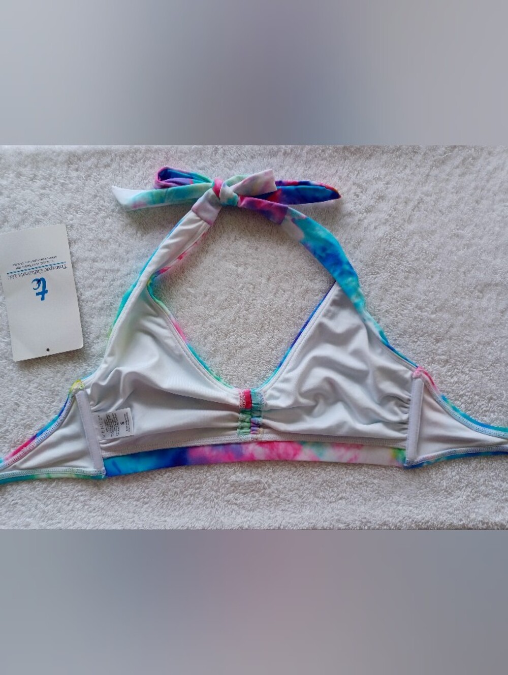 VENUS Heavenly Halter Multi Tie-Dye Bikini Top, Size S - Picture 13 of 14